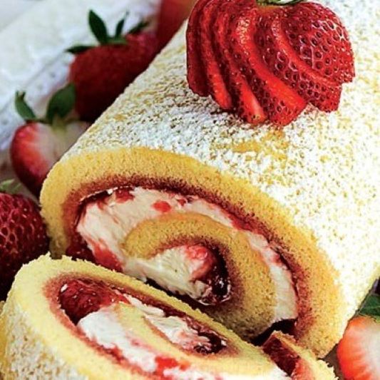 Strawberry Swiss Roll