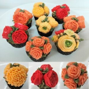 Korean Buttercream Floral Cupcakes